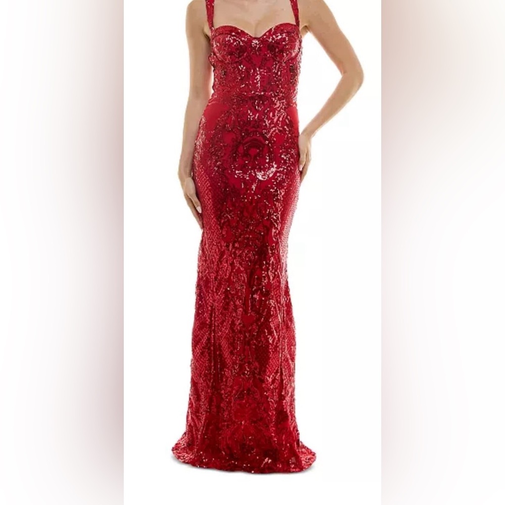 Red Sequin formal gown
